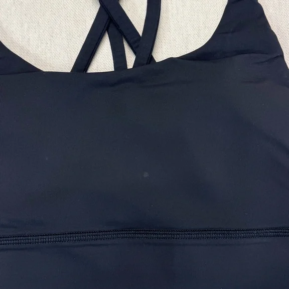 Lululemon Energy Longline Bra Medium Support Black Sz 6 - Picture 6 of 8